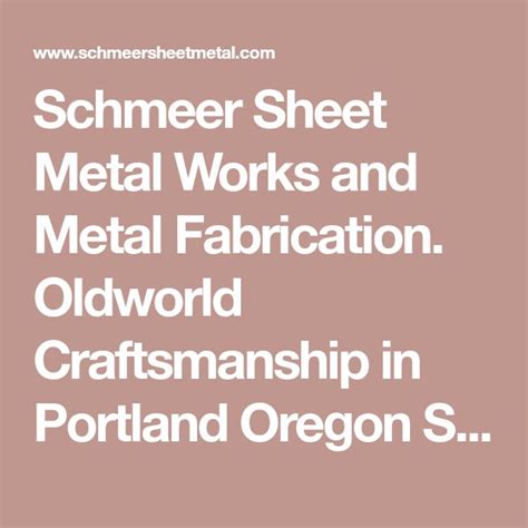 Schmeer Sheet Metal Works Reviews 